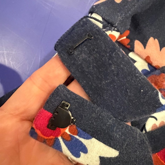 Boden 14 Navy blue Floral Midi Dress belt full skirt flowers lined short sleeve - Picture 13 of 14